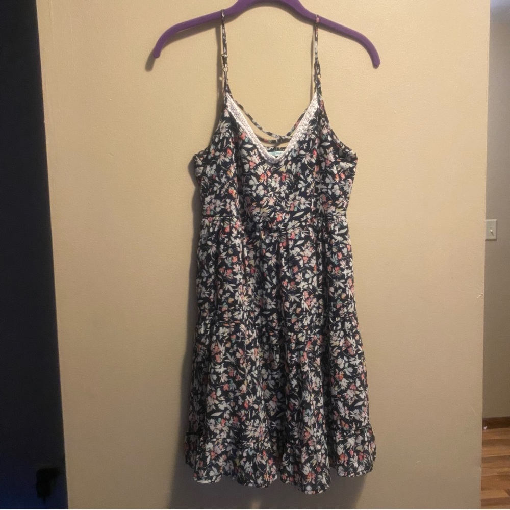 Maurices Floral Lace-Trim Slip Dress Small